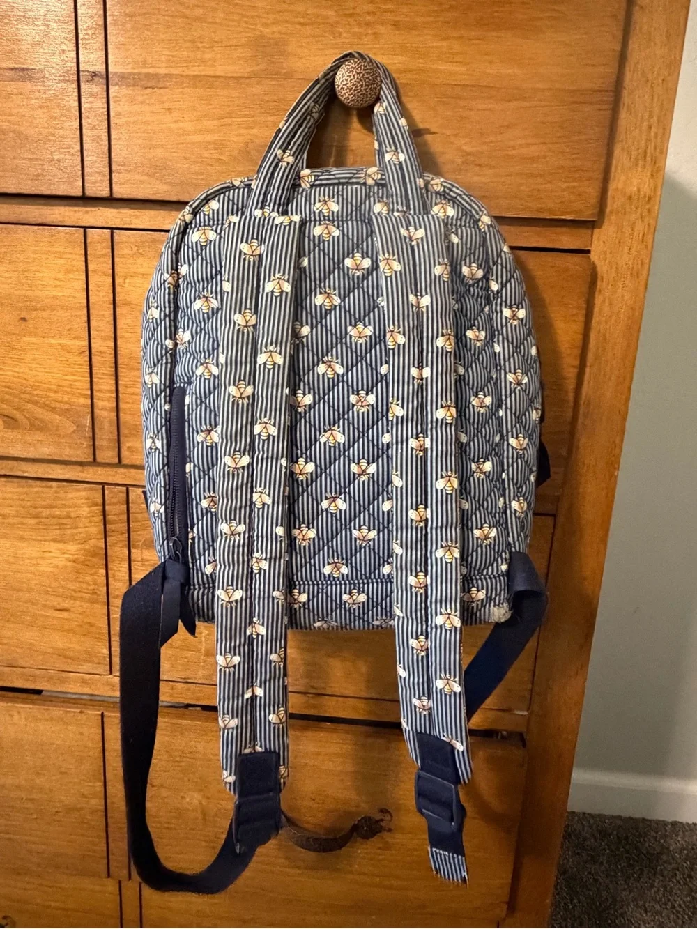 Vera Bradley Bees Quilted Cotton Mini Totepack Backpack